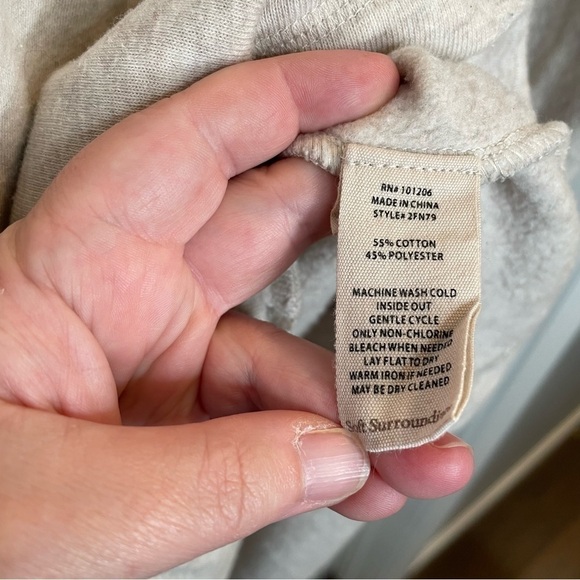 Soft Surroundings Alpina Pullover in Soft Taupe Heather L - Picture 10 of 10